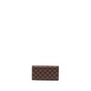 AAA Replica Louis Vuitton LV SARAH WALLET DAMIER EBENE / ROSE BALLERINE