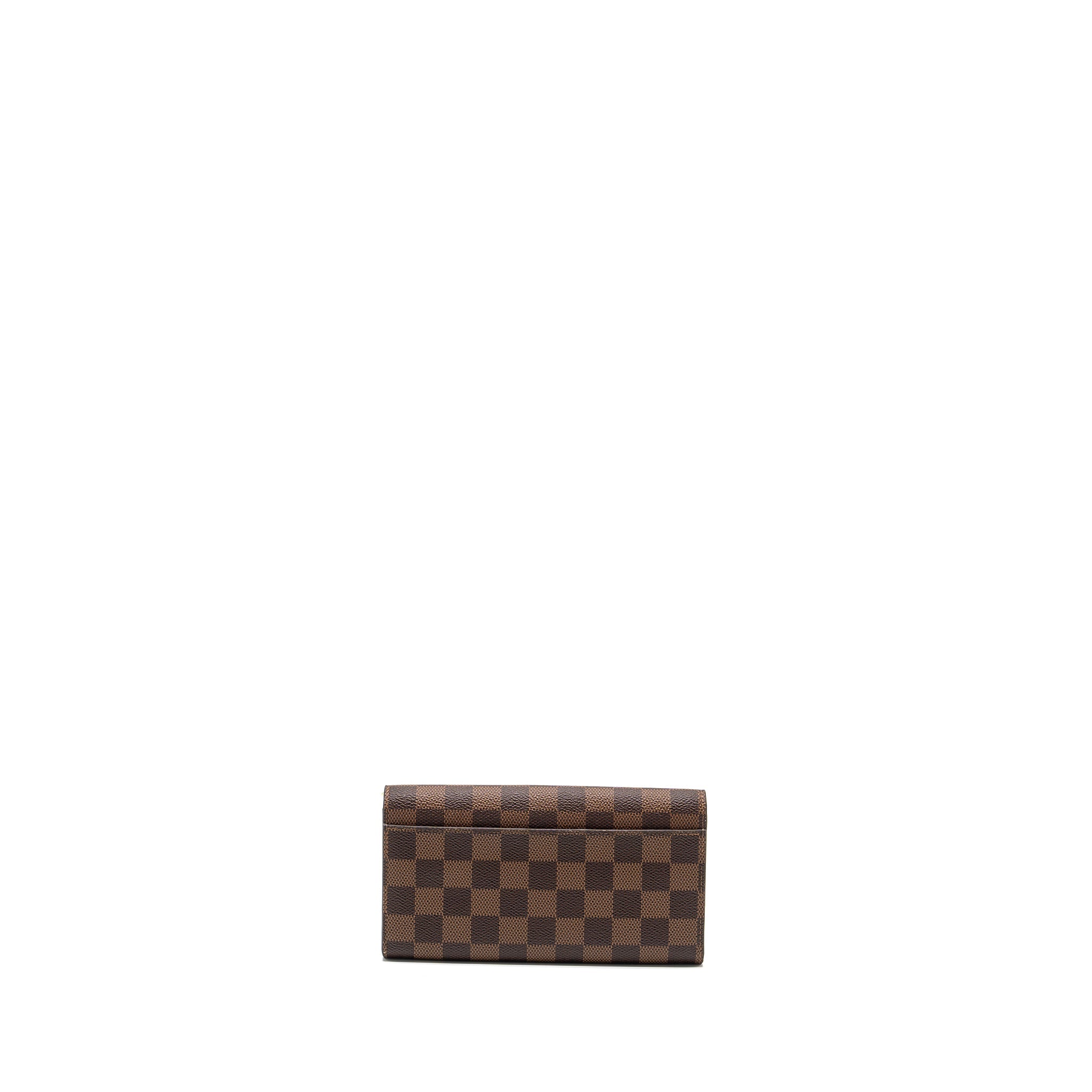 AAA Replica Louis Vuitton LV SARAH WALLET DAMIER EBENE / ROSE BALLERINE