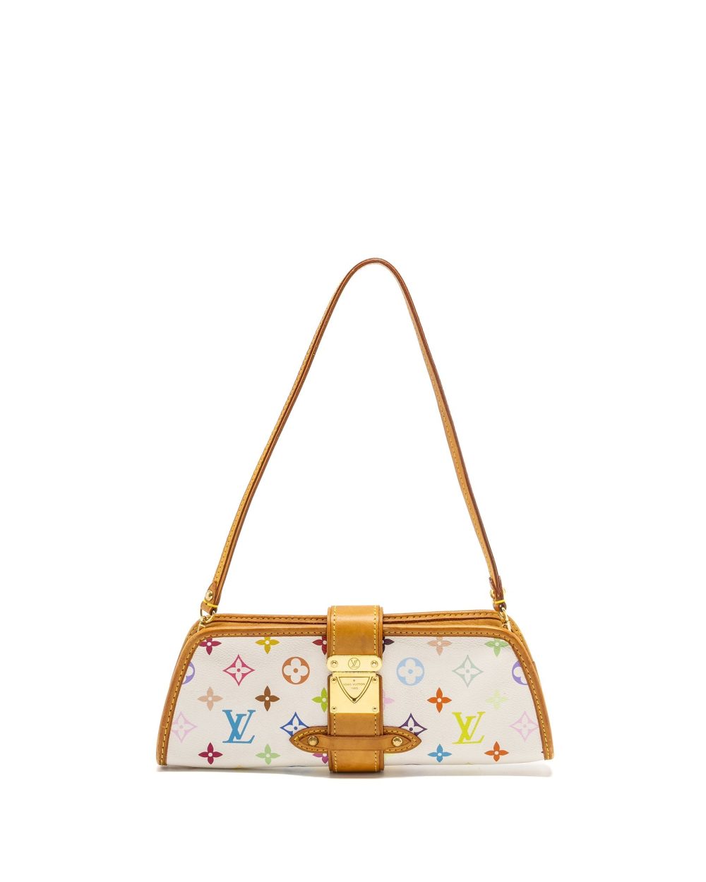 AAA Replica Louis Vuitton LV VINTAGE SHIRLEY CLUTCH MULTICOLOUR MONOGRAM CANVAS WHITE GHW