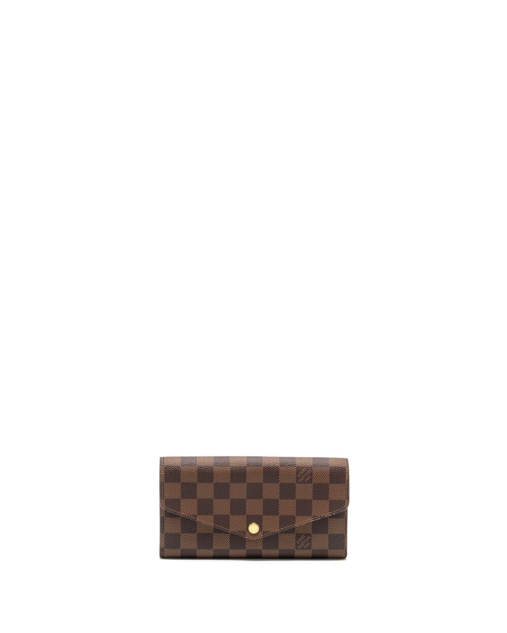 AAA Replica Louis Vuitton LV SARAH WALLET DAMIER EBENE / ROSE BALLERINE