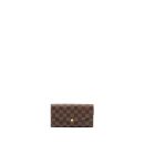 AAA Replica Louis Vuitton LV SARAH WALLET DAMIER EBENE / ROSE BALLERINE