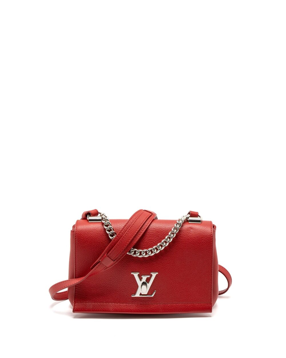 AAA Replica Louis Vuitton LV LOCKME II BB CALFSKIN RUBIS SHW