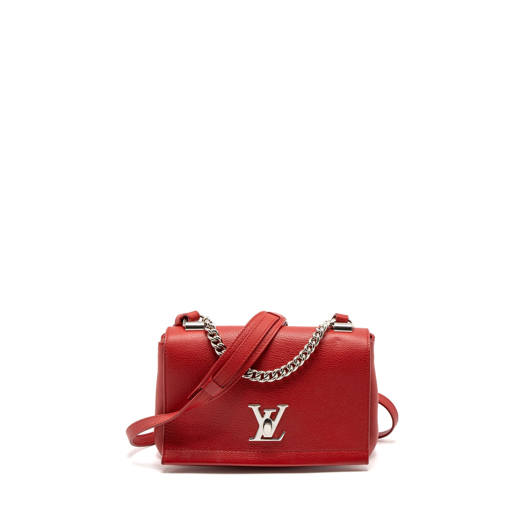 AAA Replica Louis Vuitton LV LOCKME II BB CALFSKIN RUBIS SHW
