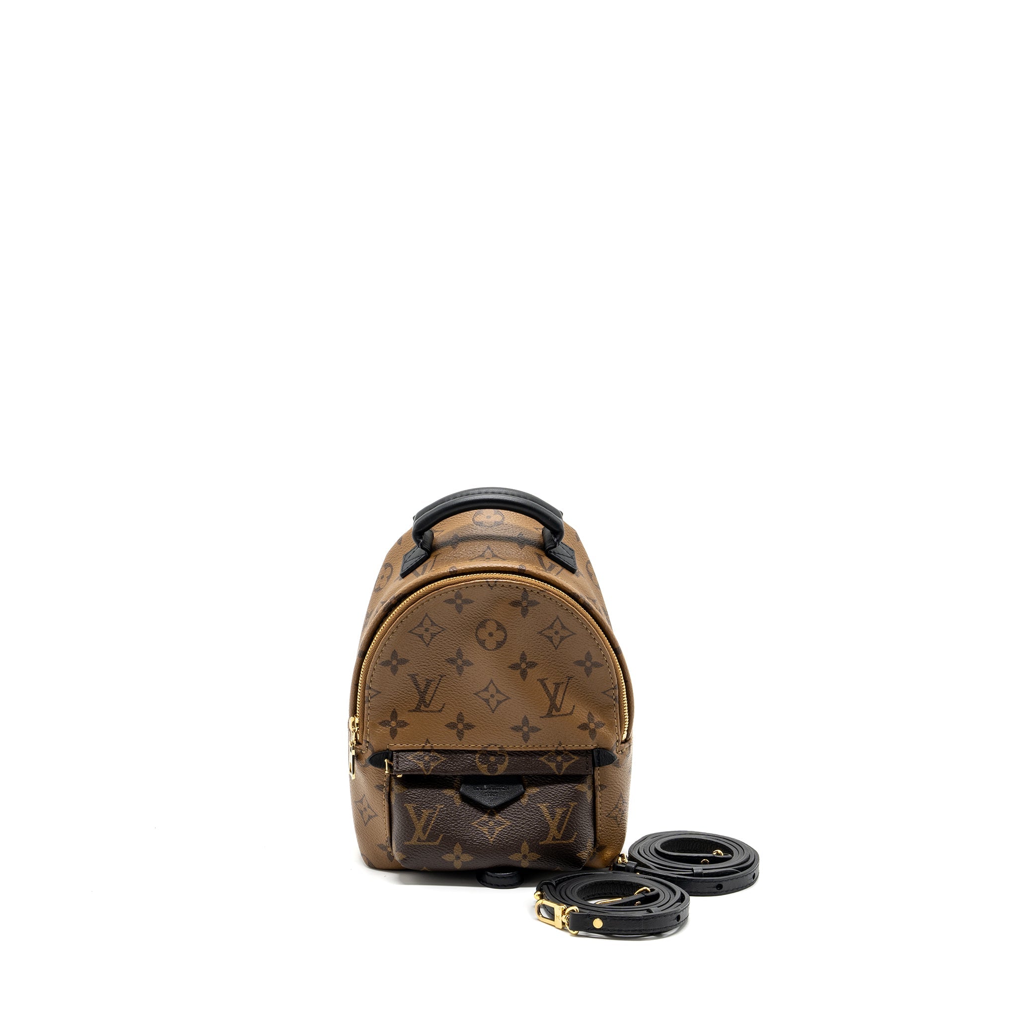 AAA Replica Louis Vuitton LV MINI PALM SPRING BACKPACK REVERSE MONOGRAM CANVAS GHW