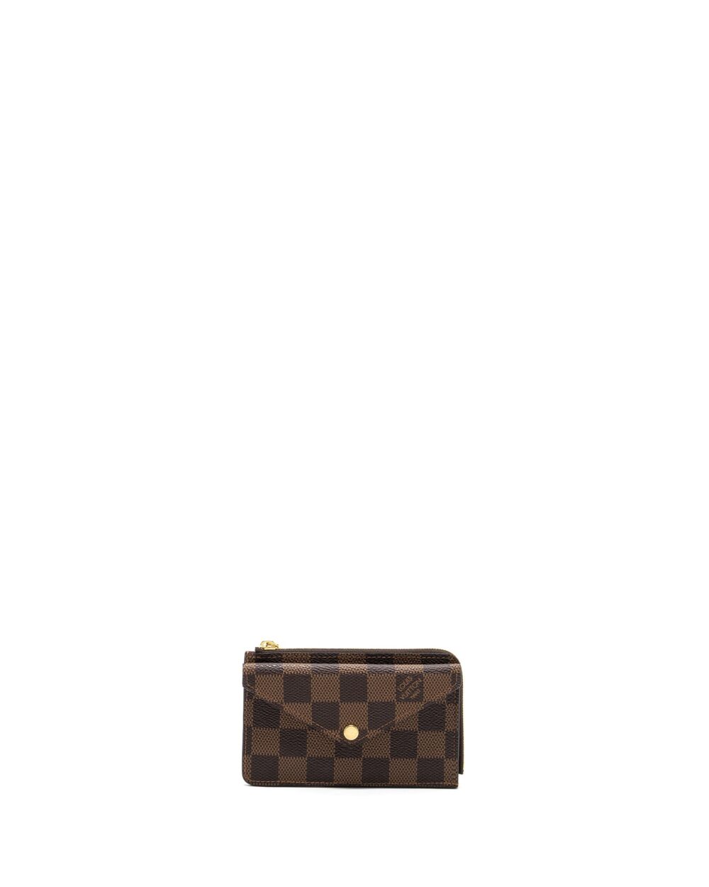 AAA Replica Louis Vuitton LV CARD HOLDER RECTO VERSO DAMIER EBENE/ RED GHW (NEW VERSION)
