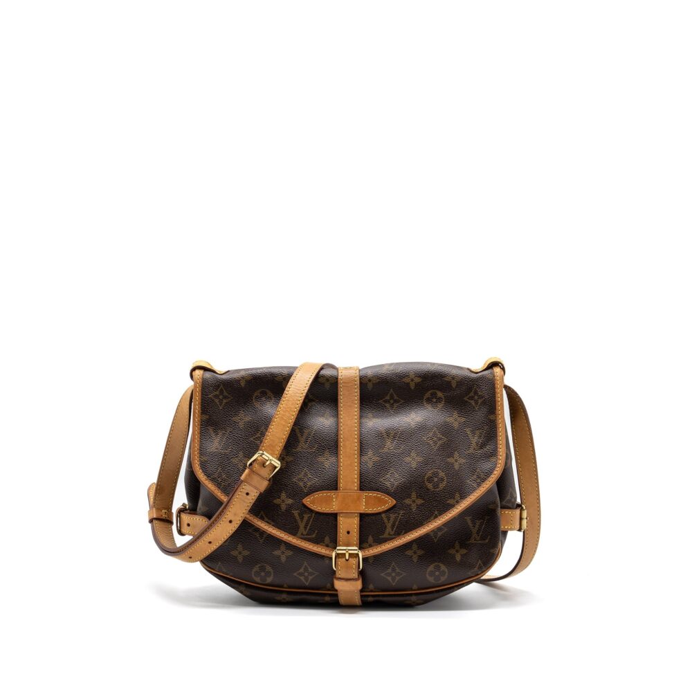 AAA Replica Louis Vuitton LV VINTAGE SAUMUR BAG MONOGRAM CANVAS GHW
