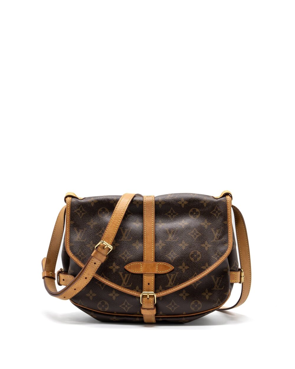 AAA Replica Louis Vuitton LV VINTAGE SAUMUR BAG MONOGRAM CANVAS GHW