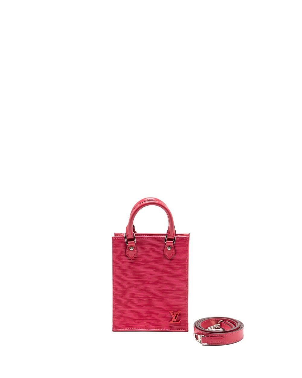 AAA Replica Louis Vuitton LV PETIT SAC PLAT EPI ROSE PONDICHERRY SHW