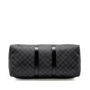 AAA Replica Louis Vuitton LV KEEPALL BANDOULIERE 45 DAMIER GRAPHITE CANVAS BLACK SHW