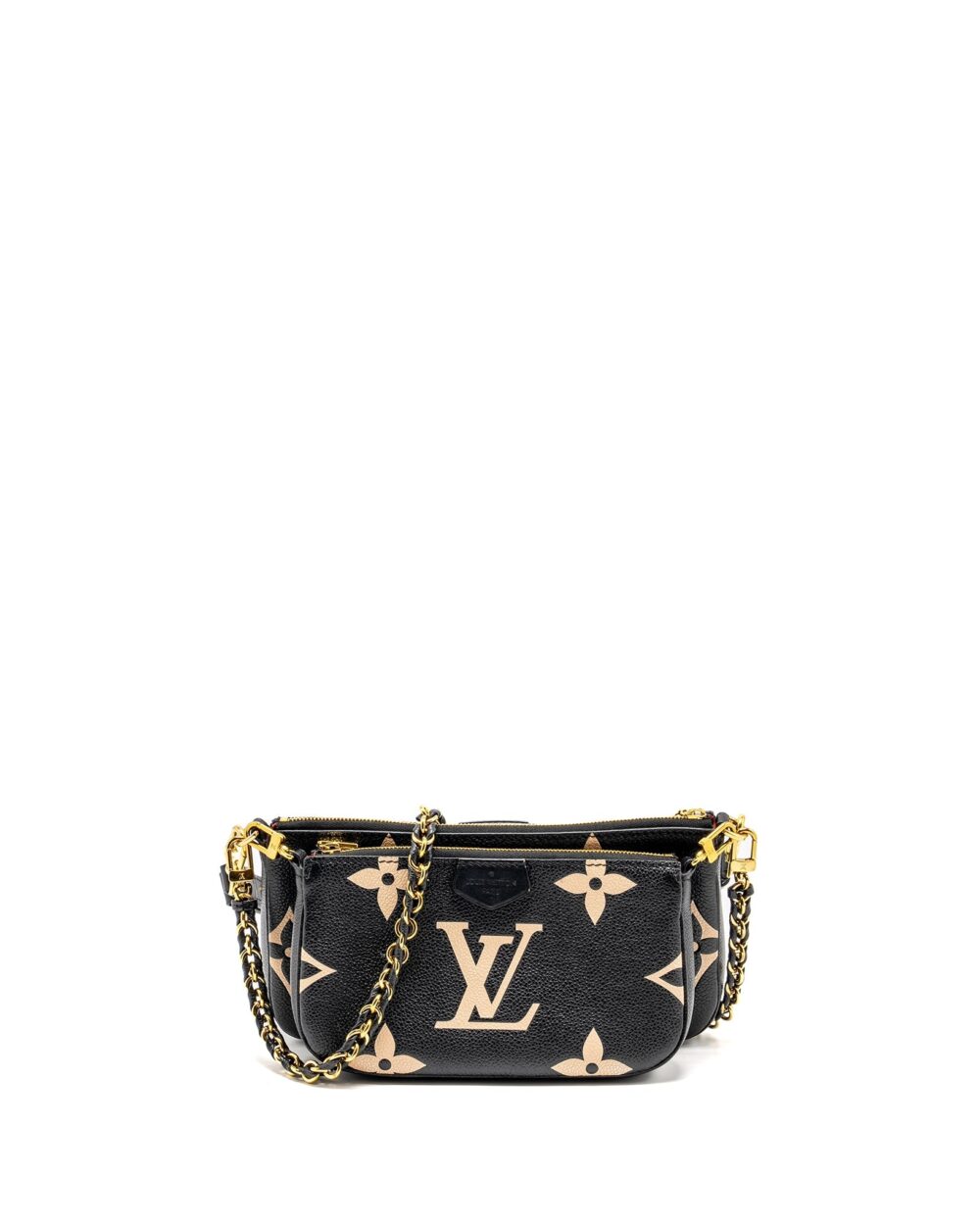 AAA Replica Louis Vuitton LV MULTI POCHETTE ACCESSORIES BICOLOUR MONOGRAM EMPREINTE GHW