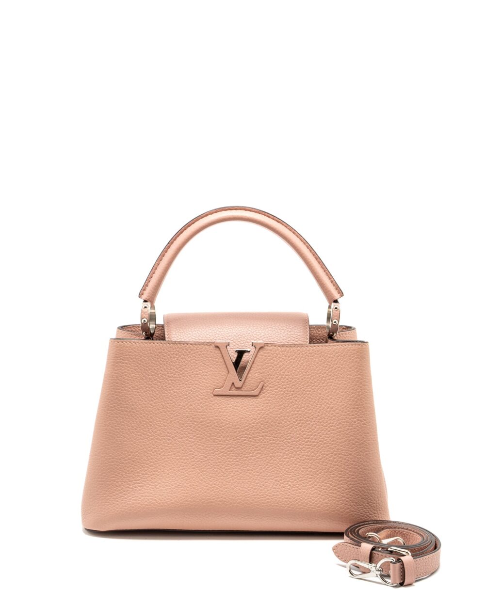 AAA Replica Louis Vuitton LV CAPUCINES MM TAURILLON PINK SHW