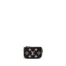AAA Replica Louis Vuitton LV MINI POCHETTE ACCESSORIES MONOGRAM EMPREINTE BLACK/ BEIGE GHW