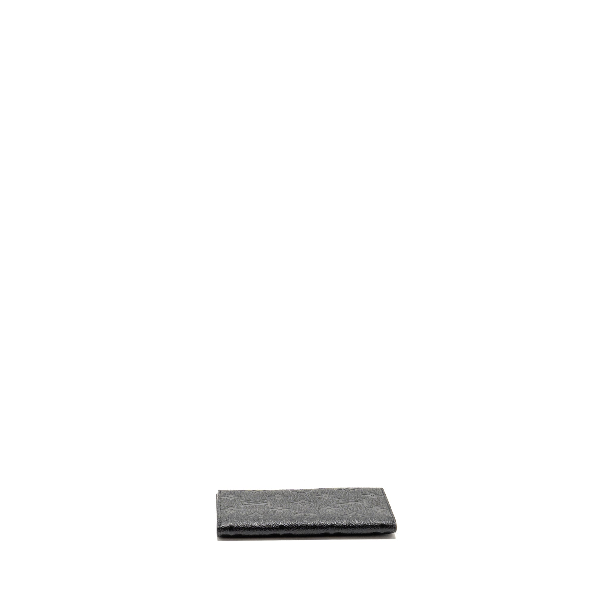 AAA Replica Louis Vuitton LV PASSPORT COVER MONOGRAM EMPREINTE LEATHER BLACK