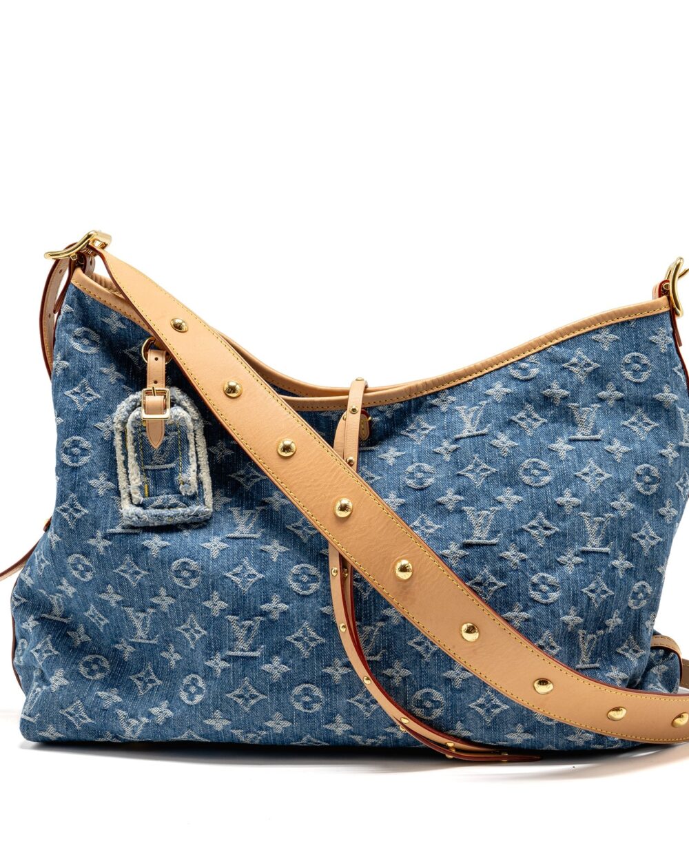 AAA Replica Louis Vuitton LV CARRYALL MM MONOGRAM DENIM BLUE GHW