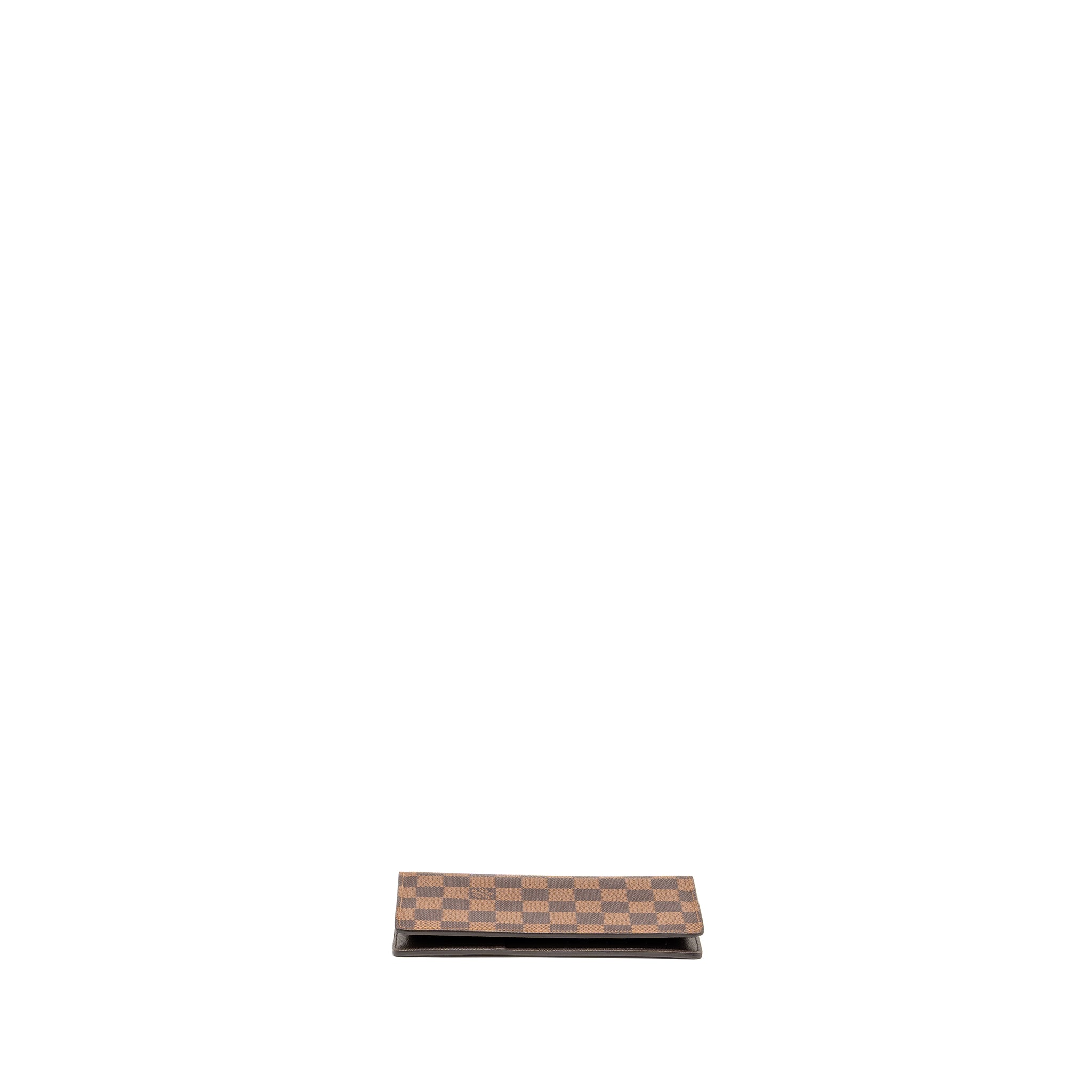 AAA Replica Louis Vuitton LV BRAZZA LONG WALLET DAMIER EBENE CANVAS GHW