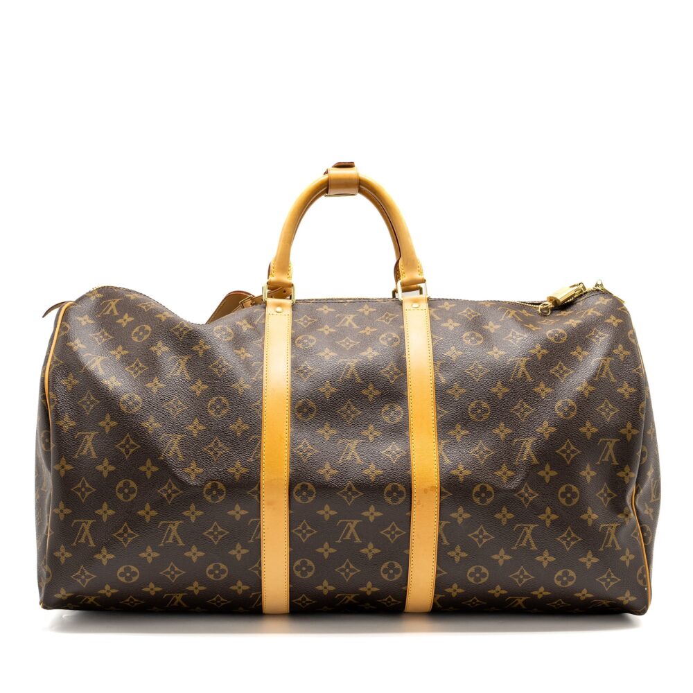 AAA Replica Louis Vuitton LV KEEPALL 55 MONOGRAM CANVAS GHW