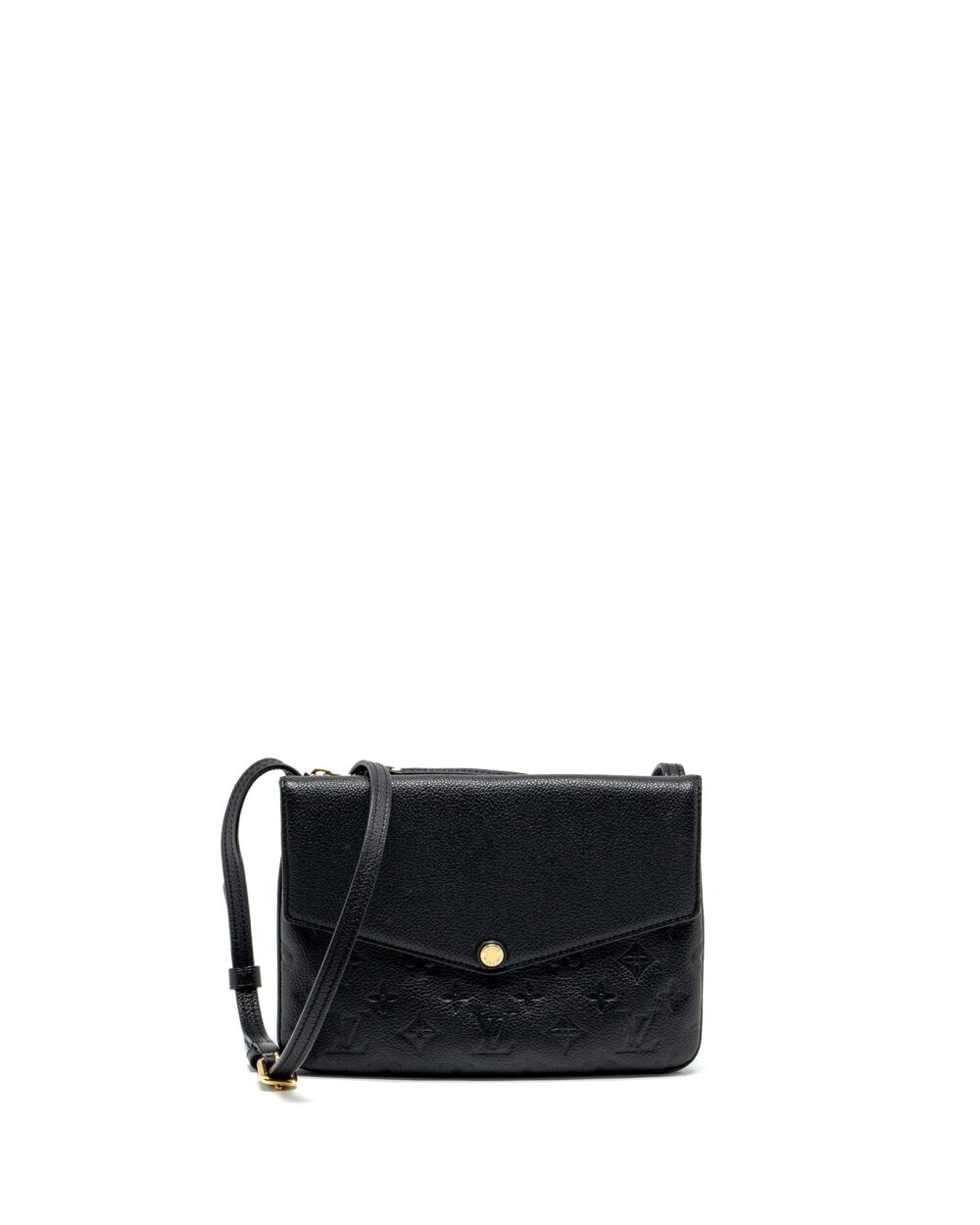 AAA Replica Louis Vuitton LV ENVELOP POCHETTE MONOGRAM EMPREINTE BLACK GHW