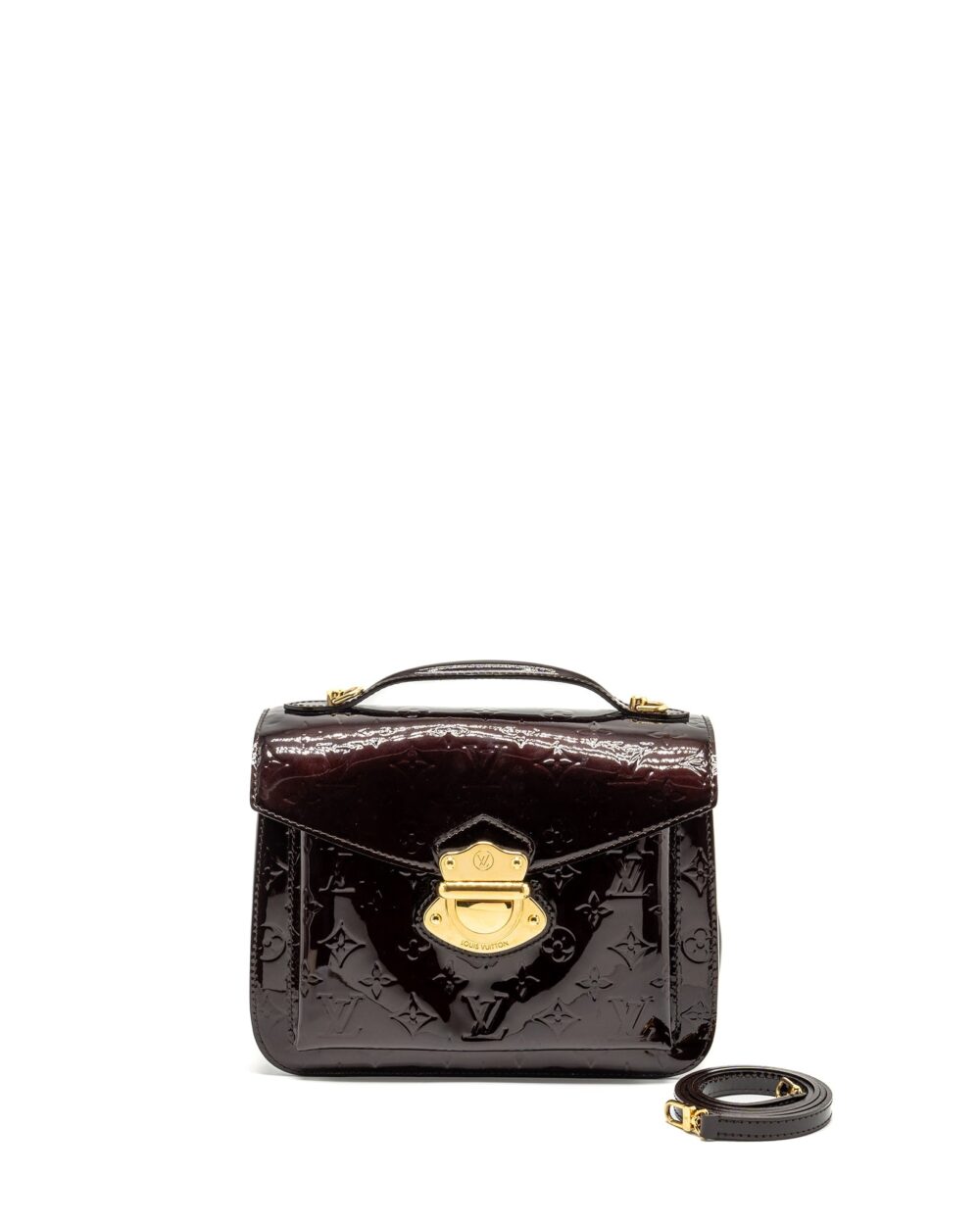 AAA Replica Louis Vuitton LV MIRANDA BAG MONOGRAM VERNIS AMARANTE GHW