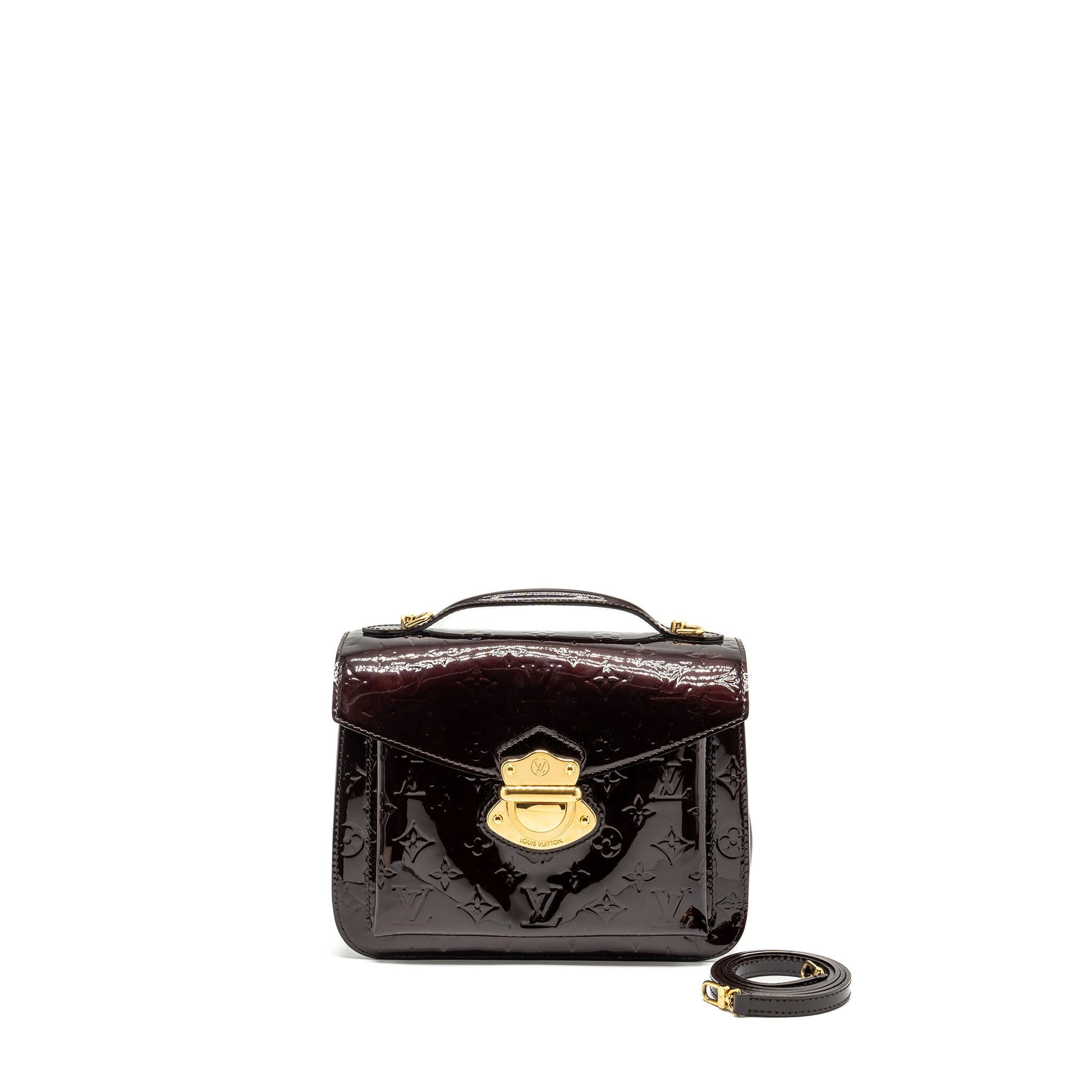 AAA Replica Louis Vuitton LV MIRANDA BAG MONOGRAM VERNIS AMARANTE GHW