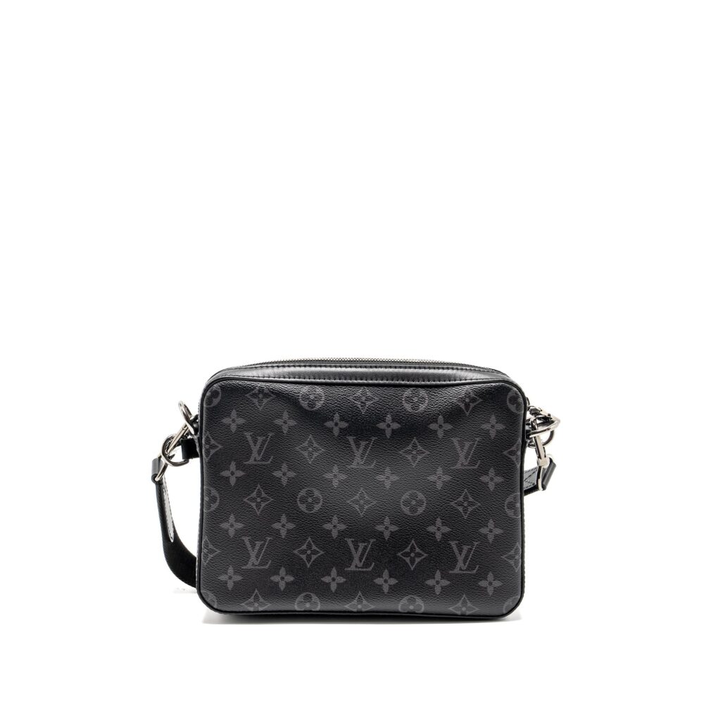 AAA Replica Louis Vuitton LV TRIO MESSANGER MONOGRAM ECLIPSE CANVAS BLACK/GREY WITH BLACK HARDWARE