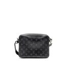 AAA Replica Louis Vuitton LV TRIO MESSANGER MONOGRAM ECLIPSE CANVAS BLACK/GREY WITH BLACK HARDWARE