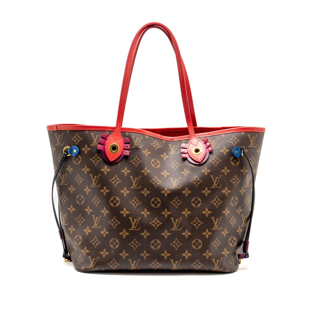 AAA Replica Louis Vuitton LV NEVERFULL MM TOTEM LIMITED EDITION MONOGRAM CANVAS MULITCOLOUR GHW