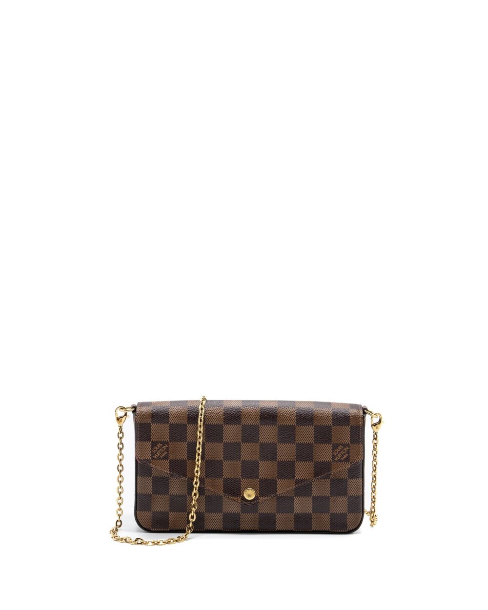 AAA Replica Louis Vuitton LV FELICIE POCHETTE DAMIER EBENE CANVAS GHW