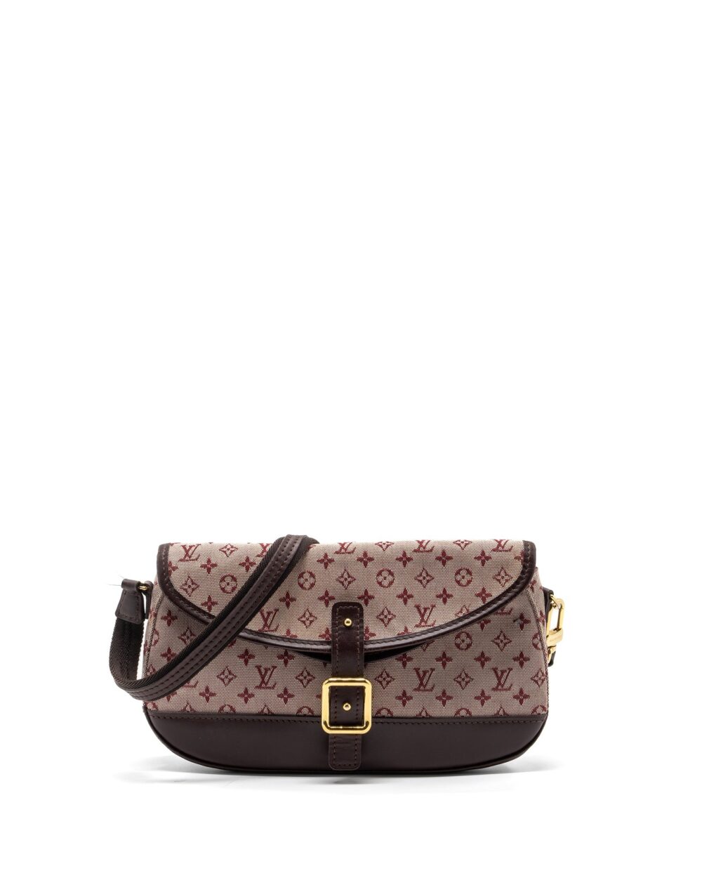 AAA Replica Louis Vuitton LV VINTAGE FLAP SHOULDER BAG FABRIC / LEATHER DARK PINK GHW