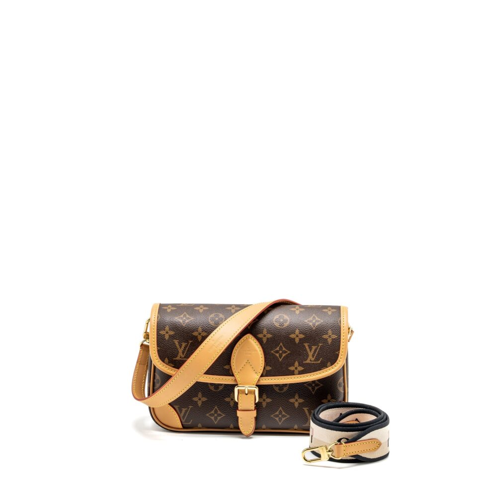 AAA Replica Louis Vuitton LV DIANE BAG WITH JACQUARD STRAP MONOGRAM CANVAS GHW