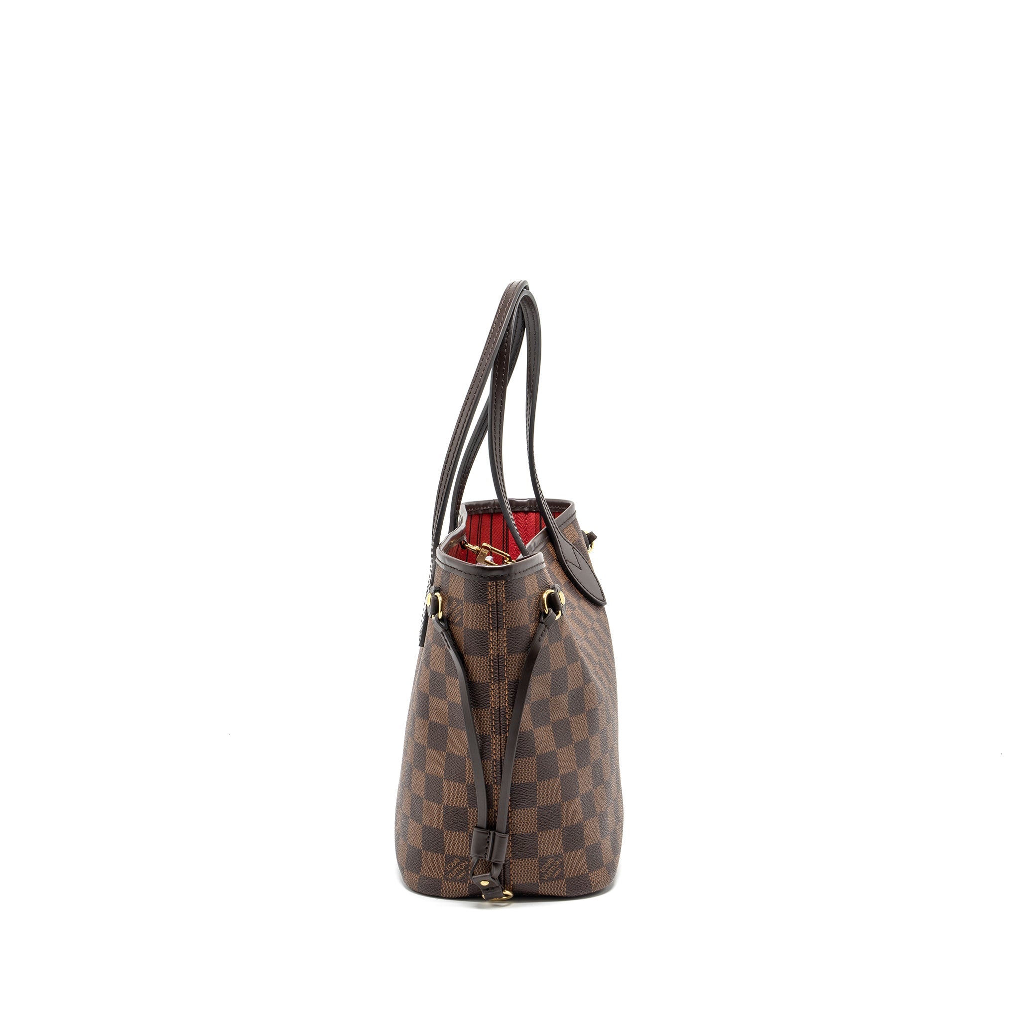AAA Replica Louis Vuitton LV NEVERFULL PM DAMIER EBENE CANVAS GHW