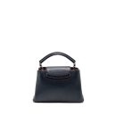 AAA Replica Louis Vuitton LV CAPUCINES BB TAURILLON NAVY SHW