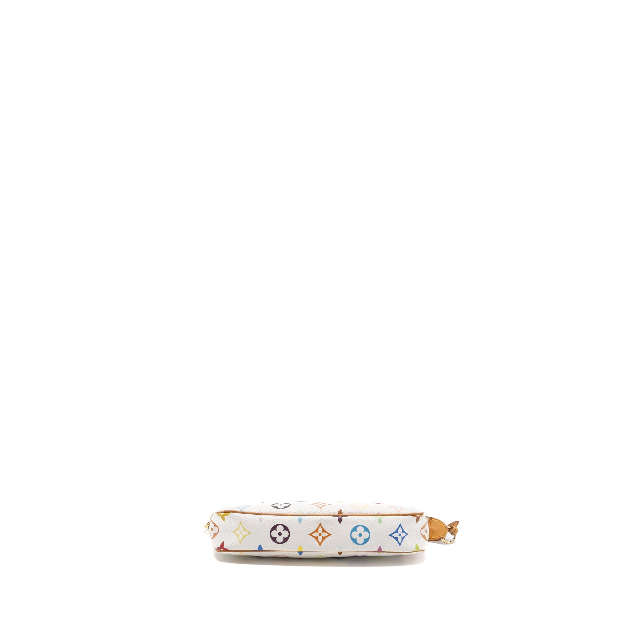 AAA Replica Louis Vuitton LV VINTAGE POCHETTE ACCESSORIES MULTICOLOUR MONOGRAM CANVAS WHITE GHW