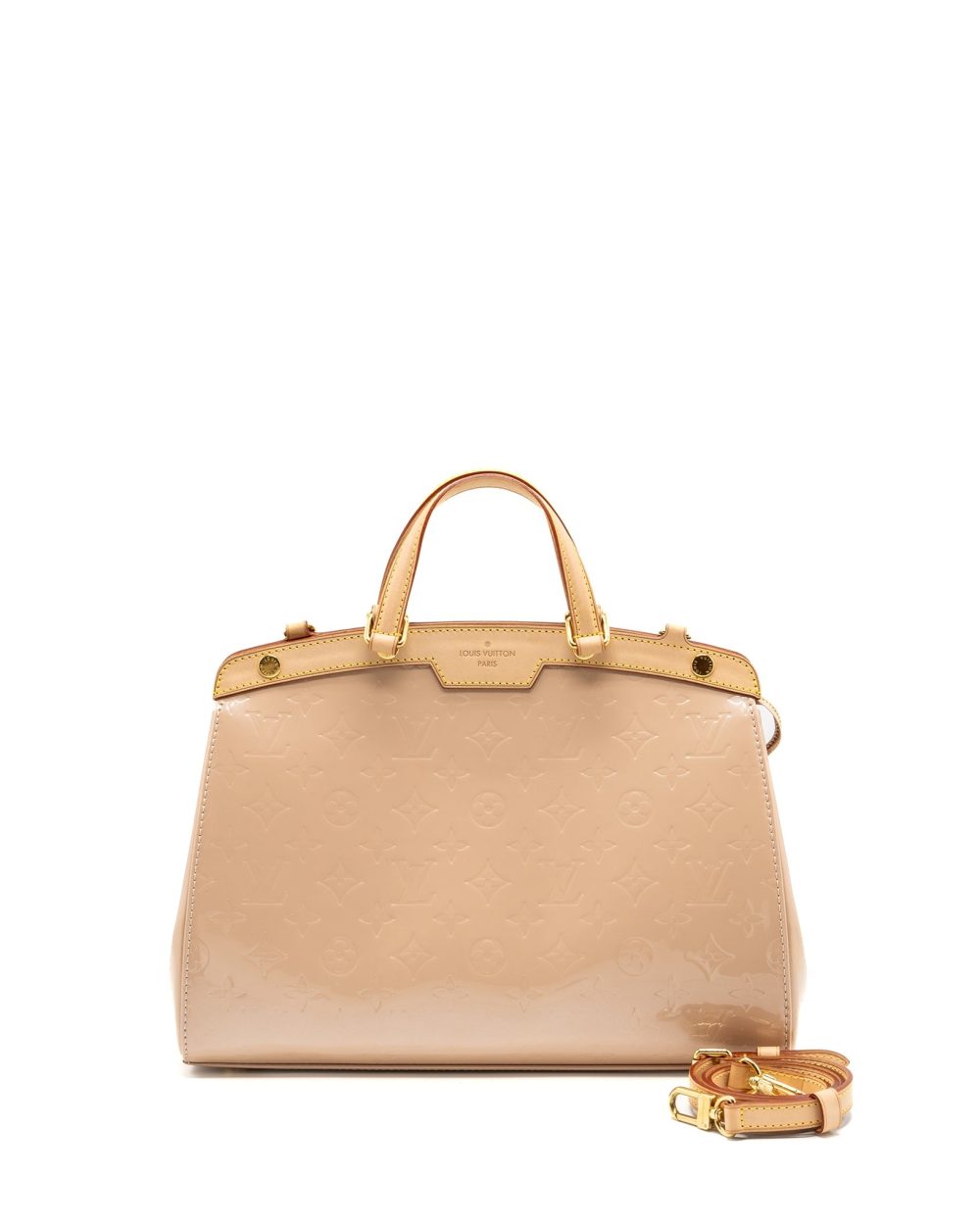 AAA Replica Louis Vuitton LV BREA MM PATENT LEATHER BEIGE GHW