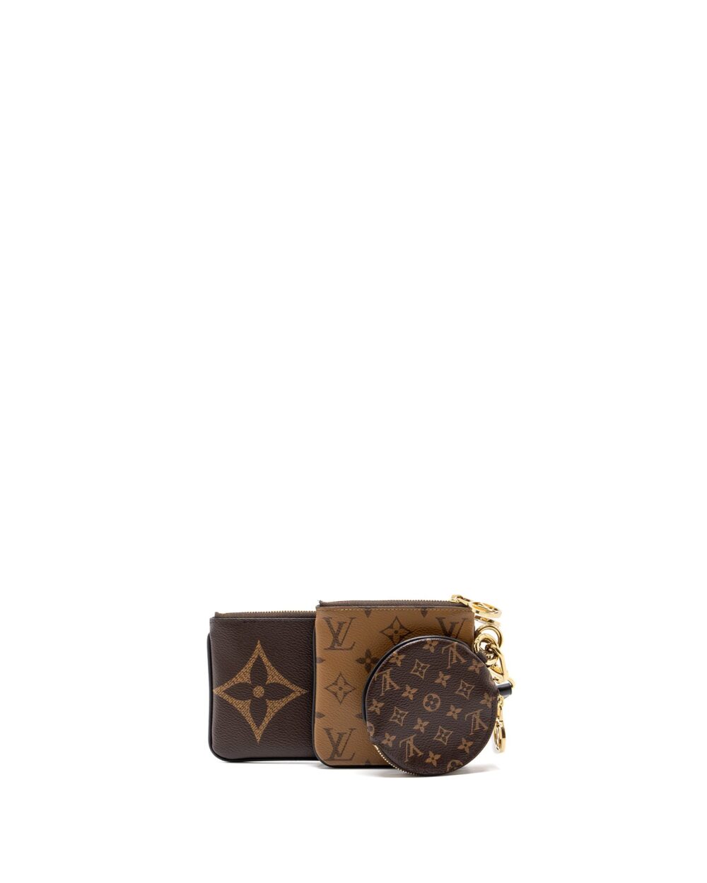 AAA Replica Louis Vuitton LV TRIO POUCH MONOGRAM CANVAS GHW