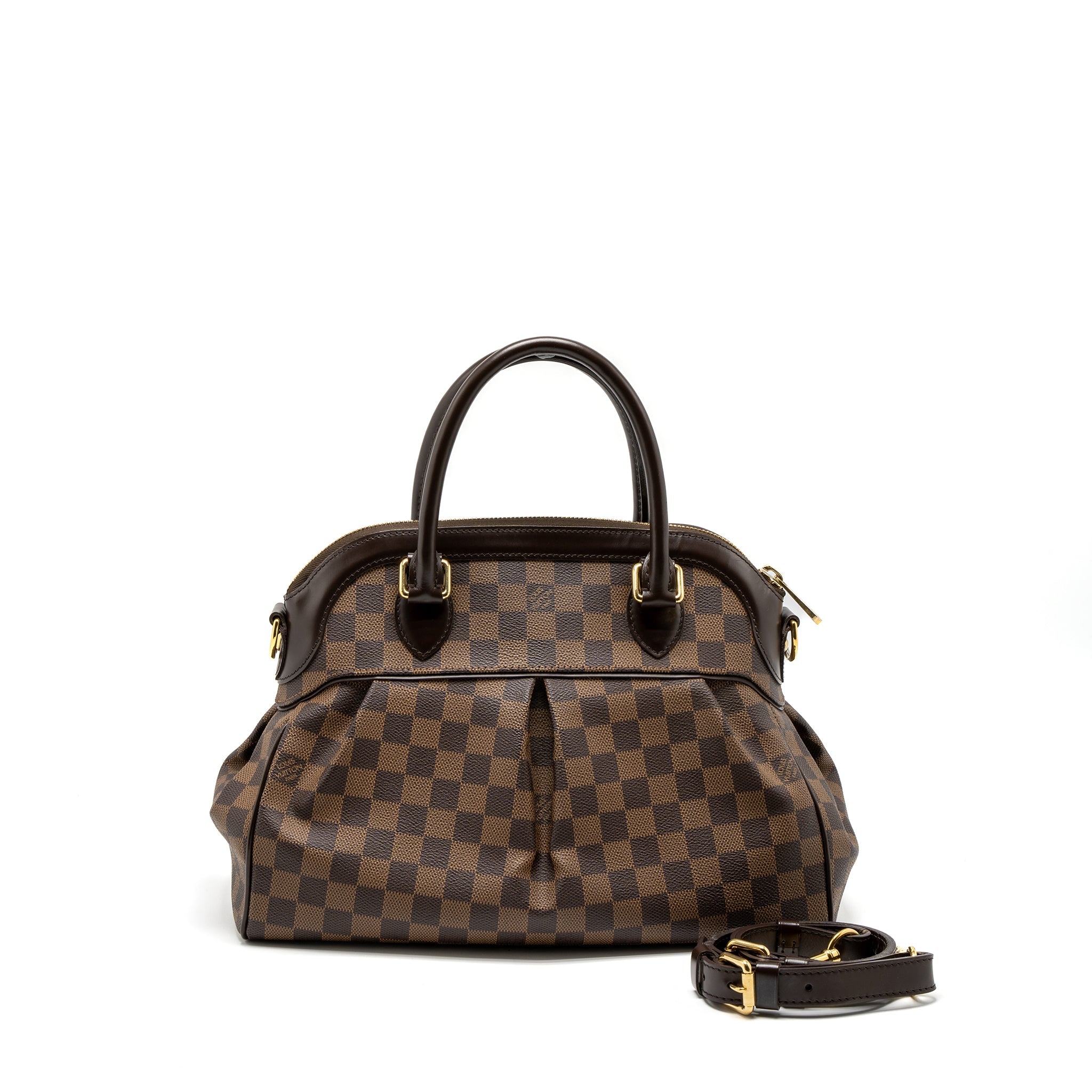 AAA Replica Louis Vuitton LV TREVI PM DAMIER EBENE CANVAS GHW