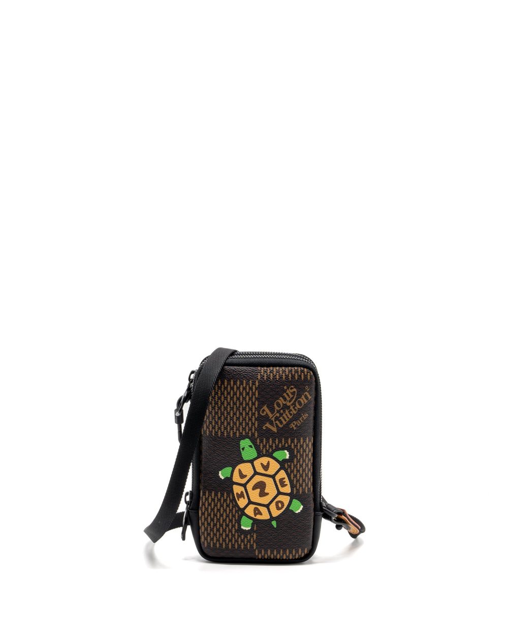 AAA Replica Louis Vuitton LV NIGO DOUBLE PHONE POUCH LIMITED EDITION BLACK HARDWARE