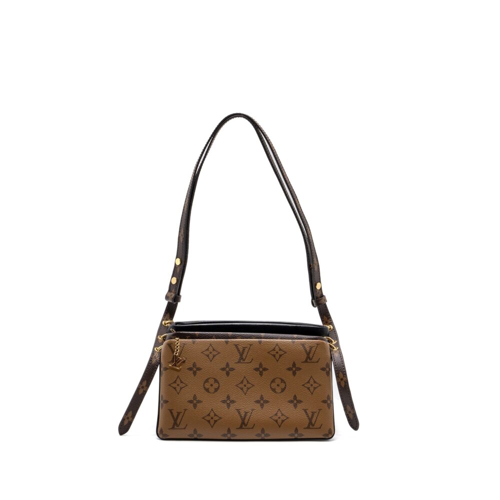 AAA Replica Louis Vuitton LV LV3 POCHETTE SHOULDER BAG REVERSE MONOGRAM CANVAS LAMBSKIN GHW