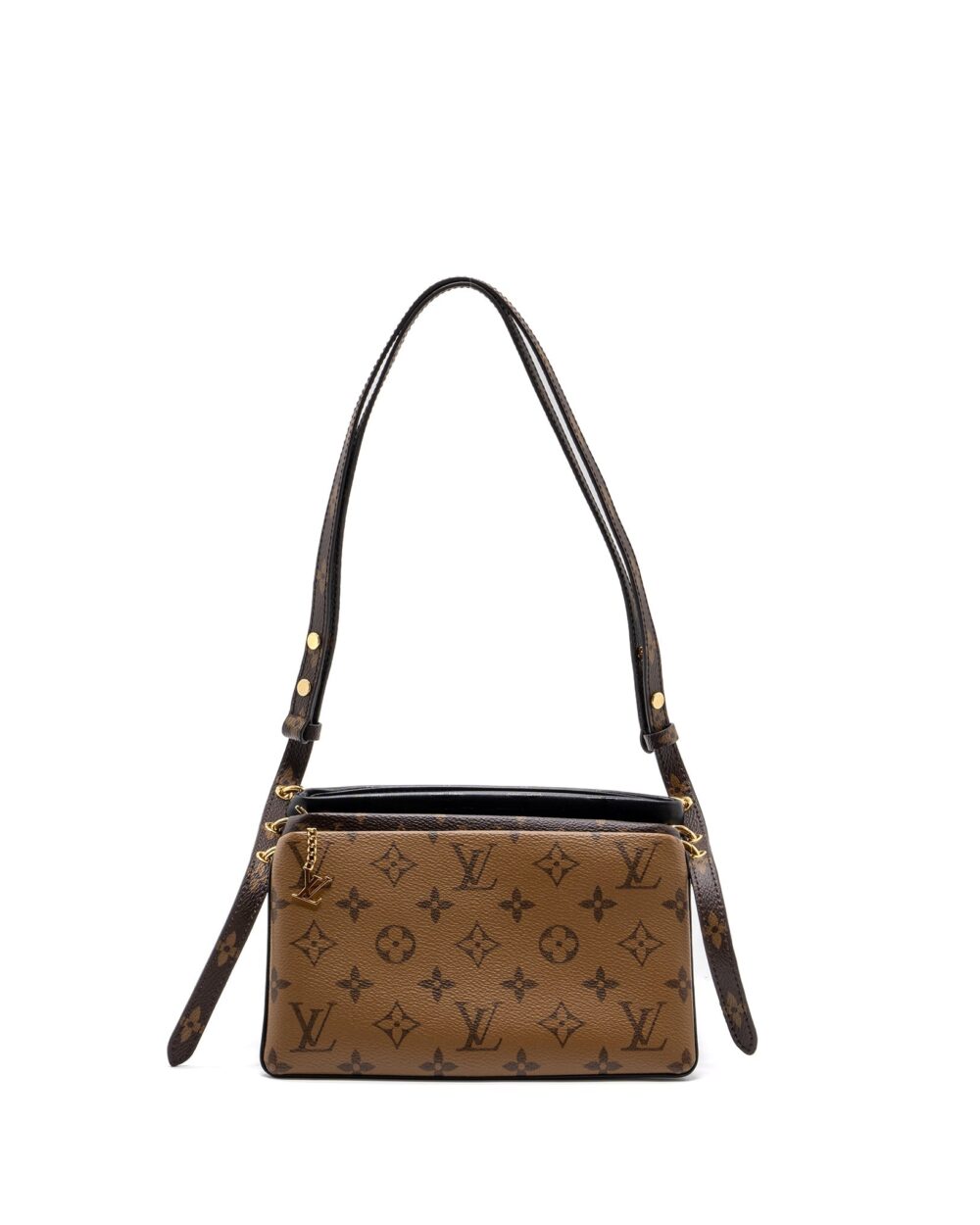 AAA Replica Louis Vuitton LV LV3 POCHETTE SHOULDER BAG REVERSE MONOGRAM CANVAS LAMBSKIN GHW