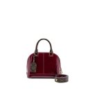 AAA Replica Louis Vuitton LV ALMA BB VERNI MIROIR PATENT DARK PINK GHW