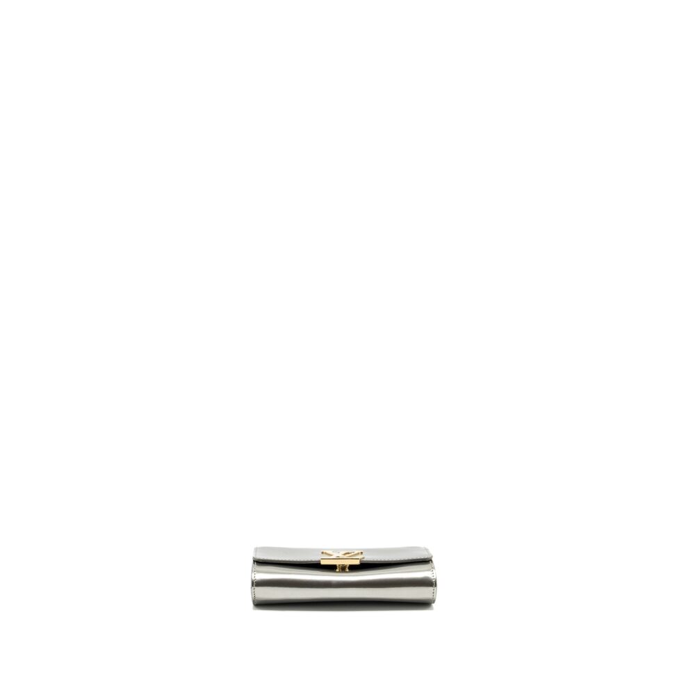 AAA Replica Louis Vuitton LV LOUISE PM PATENT SILVER GHW