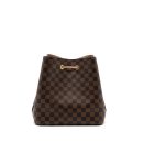 AAA Replica Louis Vuitton LV NEONOE MM DAMIER EBENE CANVAS LIGHT PINK GHW