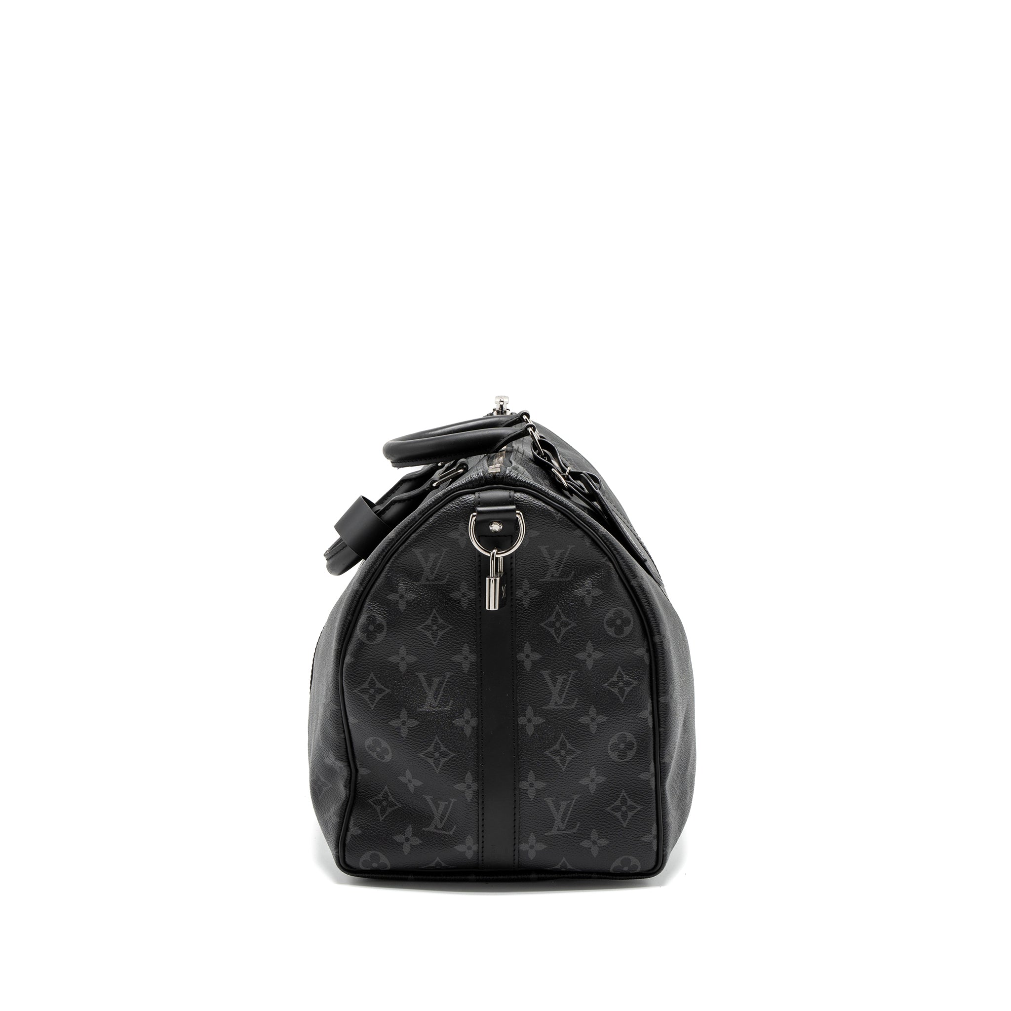 AAA Replica Louis Vuitton LV Keepall Bandoulière 45 Monogram Eclipse Canvas SHW
