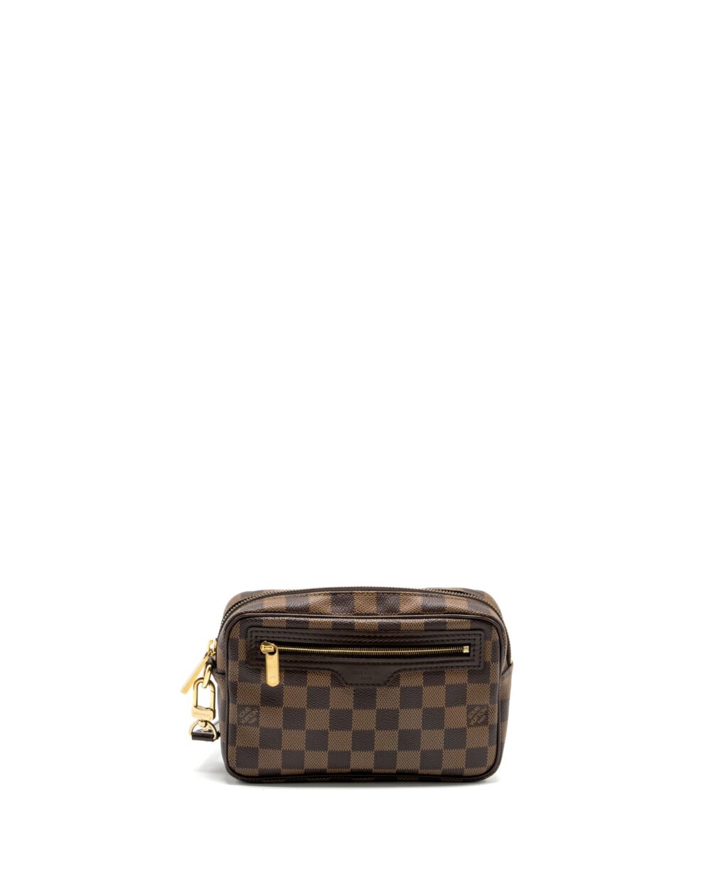 AAA Replica Louis Vuitton LV POUCH DAMIER EBENE GHW