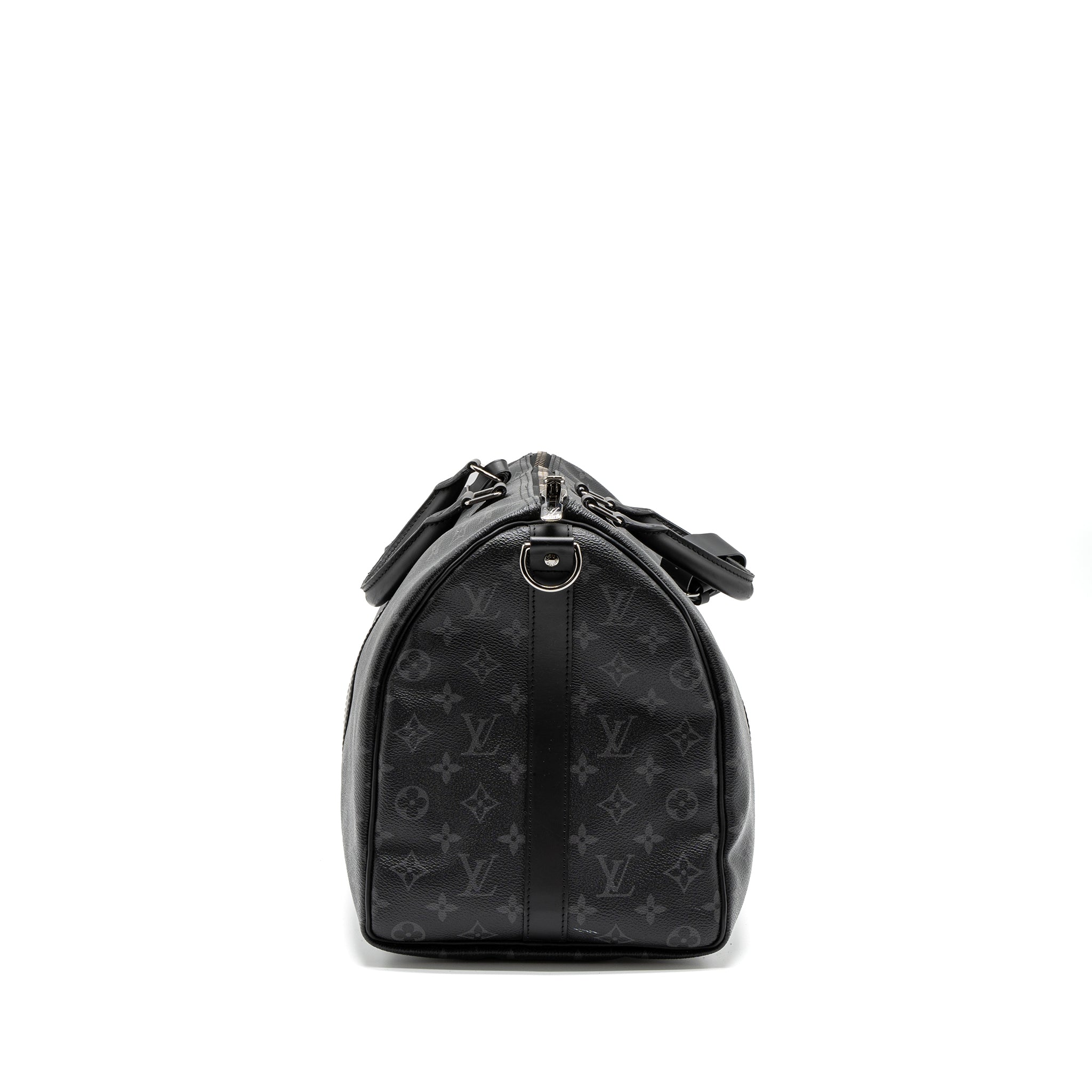 AAA Replica Louis Vuitton LV Keepall Bandoulière 45 Monogram Eclipse Canvas SHW
