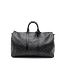 AAA Replica Louis Vuitton LV Keepall Bandoulière 45 Monogram Eclipse Canvas SHW