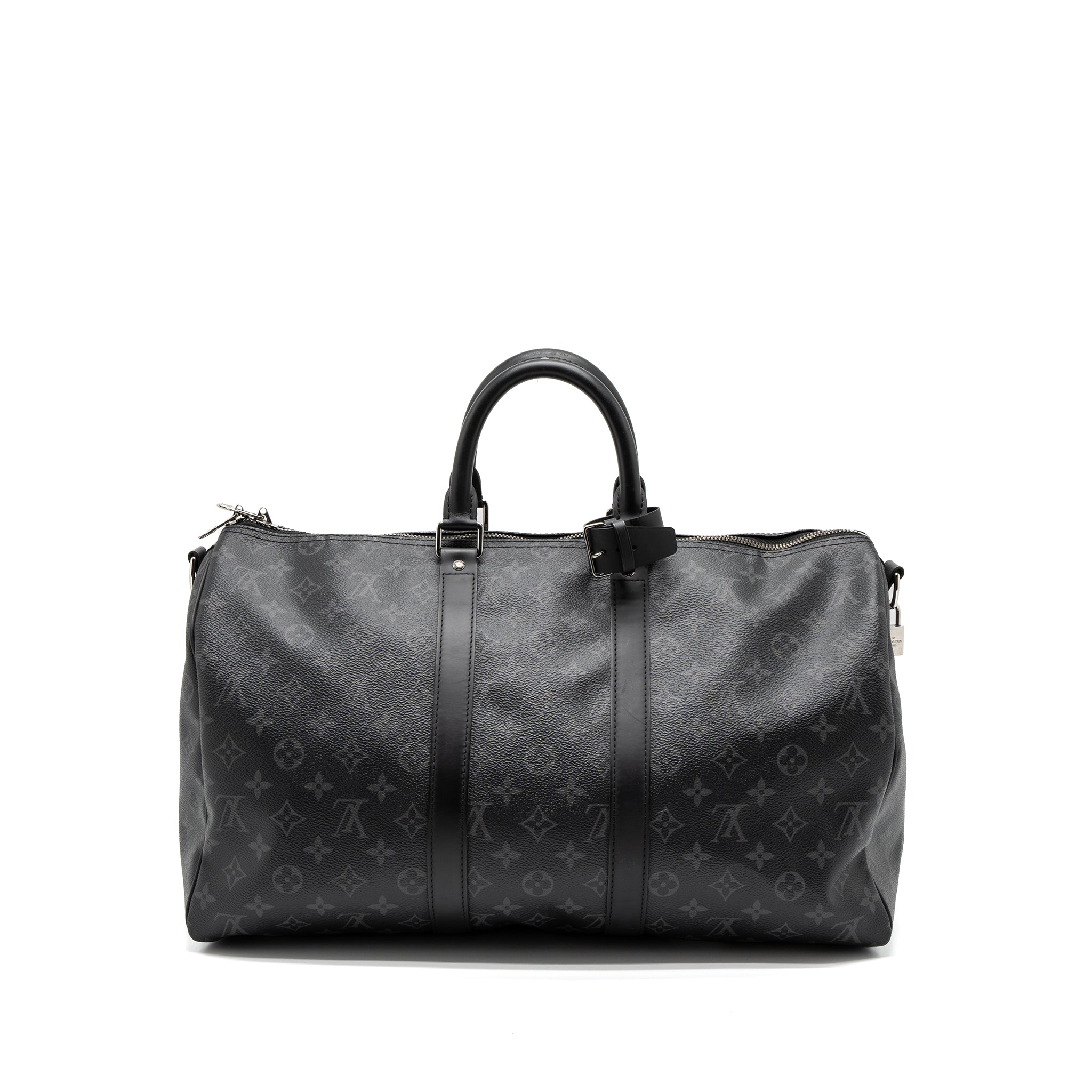 AAA Replica Louis Vuitton LV Keepall Bandoulière 45 Monogram Eclipse Canvas SHW