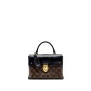 AAA Replica Louis Vuitton LV TOP HANDLE FLAP BAG MONOGRAM CANVAS / CALFSKIN BLACK GHW