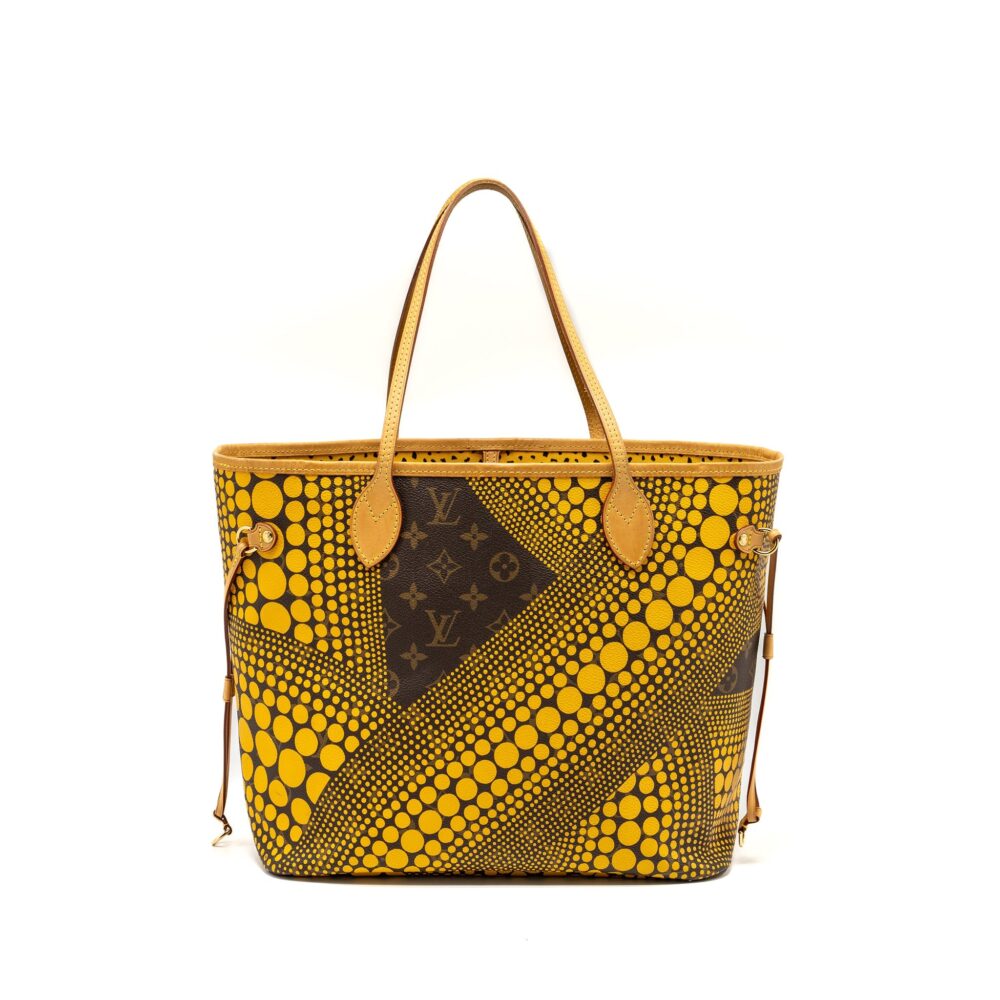 AAA Replica Louis Vuitton LV X YAYOI KUSAM NEVERFULL MM MONOGRAM CANVAS / YELLOW GHW