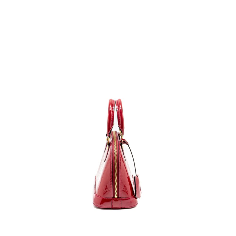 AAA Replica Louis Vuitton LV ALMA BB PATENT RED GHW