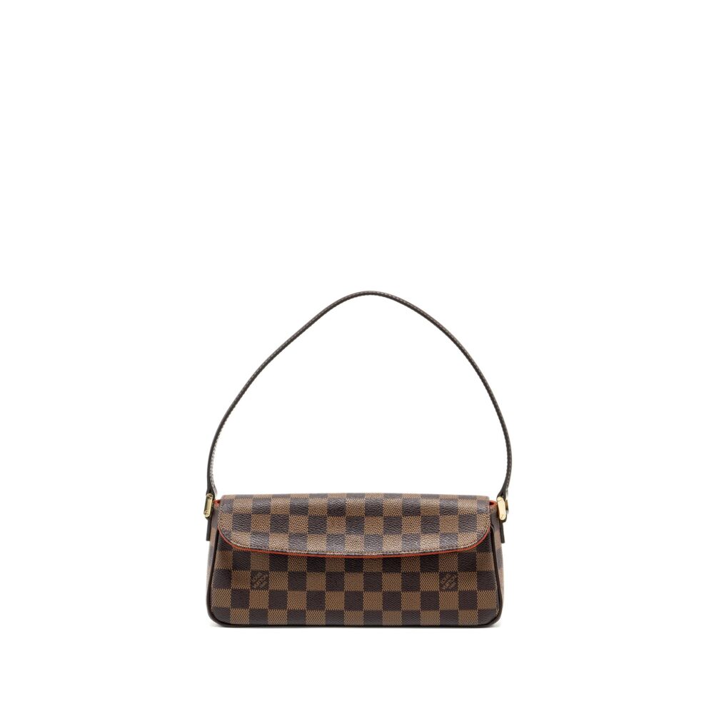 AAA Replica Louis Vuitton LV VINTAGE FLAP SHOULDER BAG DAMIER EBENE GHW